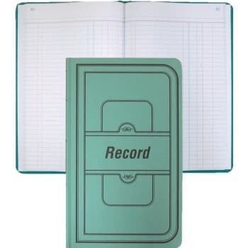Image for National Brand® 30% Recycled Hardbound Columnar Record Book, Green from HD Supply