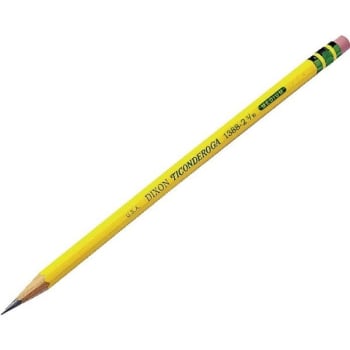 Ticonderoga® by Dixon® Pencil, #2.5 Medium Soft Lead, Pack Of 12