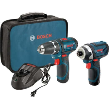 Image for Bosch 3/8 In 12 Volt Max Li-ion Cordless Drill/driver 2-piece Combo Kit from HD Supply