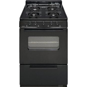 Image for Premier® 24" Cordless Gas Range W/ Oven Window, 2.9 Cu Ft In Black from HD Supply