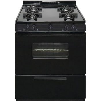 Image for Premier® 30" Cordless Gas Range W/ Oven Window, 3.9 Cu Ft In Black from HD Supply