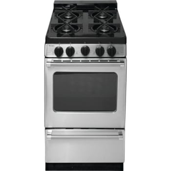 Image for Premier® 20"  Cordless Gas Range W/ Oven Window, 2.4 Cu Ft In Stainless Steel from HD Supply