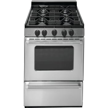 Image for Premier® 24" Cordless Gas Range W/ Oven Window, Battery Igniton, 2.9 Cu Ft In Stainless Steel from HD Supply