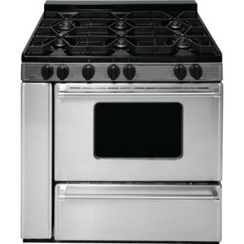 Image for Premier® 36" Slide-In, Cordless Gas Range W/ Oven Window, 3.9 Cu Ft In Stainless Steel from HD Supply