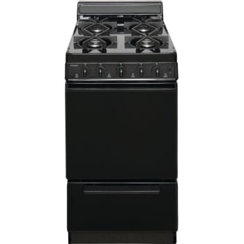 Image for Premier® 20" Gas Range W/ 4" Backdrop, Electronic Ignition, 2.4 Cu Ft In Black from HD Supply
