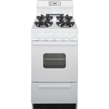 Image for Premier® 20" Gas Range Sealed Burners With 8" Backguard And Clock White from HD Supply