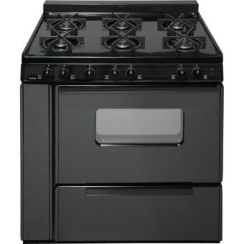 Premier® 36" Gas Range w/ 6 Burners, Oven Window, Electronic Ignition, 3.9 Cu Ft in Black