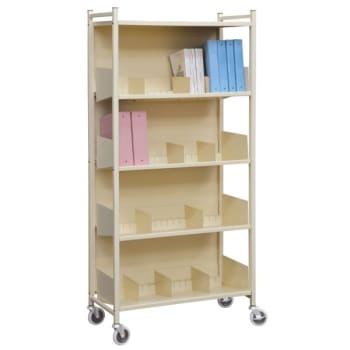 Omnimed Beige Versa Open Style Moble Rack With Four Shelves