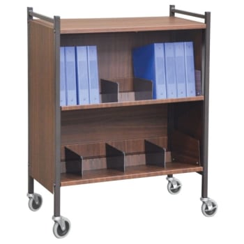Image for Omnimed Woodgrain Versa Cabinet Style Moble Rack With Two Shelves from HD Supply