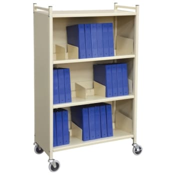 Omnimed Beige Versa Cabinet Style Moble Rack With Three Shelves