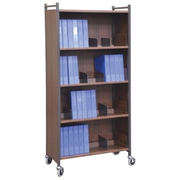 Image for Omnimed Woodgrain Versa Cabinet Style Moble Rack With Four Shelves from HD Supply