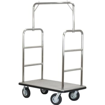 Image for Hospitality 1 Source Midtown Bellman's Cart, Brushed Stainless Steel Finish from HD Supply