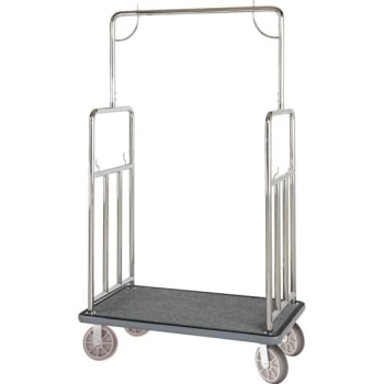 Image for Hospitality 1 Source Contemporary Bellman's Cart, Stainless Steel Finish from HD Supply