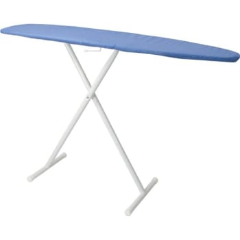 Hospitality 1 Source Full Size T-Leg Ironing Board, Blue Pad And Cover Case Of 4