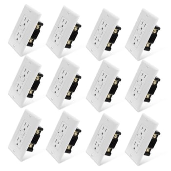 Maintenance Warehouse® 15 Amp Self-Test Gfci Receptacle (12-Pack) (White)