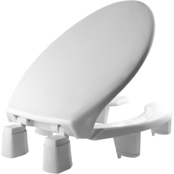 Image for Bemis® Medic-Aid® 3 in. Lift Elongated Plastic Open Front Toilet Seat (White) from HD Supply