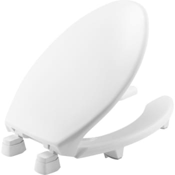 Bemis® Medic-Aid® 2 in. Lift Elongated Plastic Open Front Toilet Seat (White)