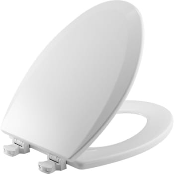 Image for Bemis® Easy Clean® Closed Elongated Wood Toilet Seat (White) (6-Pack) from HD Supply