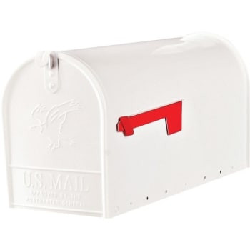 Image for Solar Group Standard Size White Galvanized Steel Rural Mailbox from HD Supply