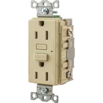Image for Hubbell® 15 Amp 125 Volt Self-Test Commercial GFCI Receptacle (Ivory) from HD Supply