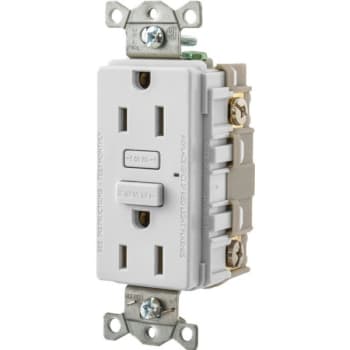 Hubbell® 15 Amp 125 Volt Commercial Self-Test GFCI Receptacle (White)