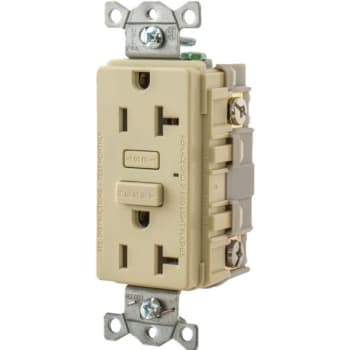 Image for Hubbell® AutoGuard 20 Amp 125 Volt Commercial Self-Test GFCI Receptacle (Ivory) from HD Supply