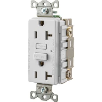 Hubbell® 20 Amp 125 Volt Commercial Self-Test GFCI Receptacle (White)
