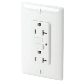 Hubbell® 20 Amp 125 Volt Commercial Self-Test Gfci Receptacle Assembled In Usa (White)