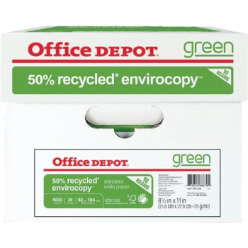 Image for Office Depot® Brand EnviroCopy 50 Paper, 8-1/2" x 11", Carton Of 10 Reams from HD Supply
