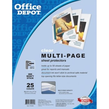 Image for Office Depot® Brand Expandable Sheet Protectors, Pack Of 25 from HD Supply