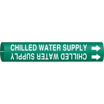 Image for Brady® Green Snap-On Pipe Marker "chilled Water Supply" Fits Pipe Od 4 To 6" from HD Supply