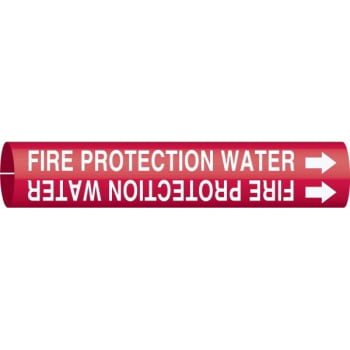 Image for Brady® Red Snap-On Pipe Marker "fire Protection Water" from HD Supply