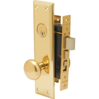Image for Marks Metro Entry Mortise Lock Right Hand Brass from HD Supply
