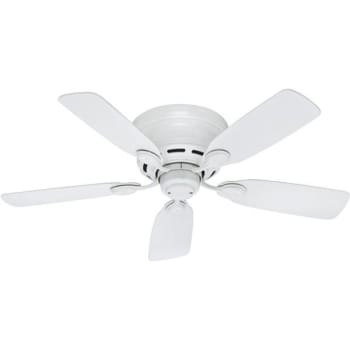 Hunter® Low Profile 42 in 5-Blade Indoor Ceiling Fan (White)