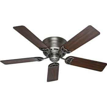 Image for Hunter® Low Profile Lll 52 In Hugger-Mount Ceiling Fan (Antique Pewter) from HD Supply