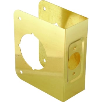 Image for 1.75 x 3.88 in Brass Entry/Deadbolt Recessed Door Repair Cover (Polished Brass) from HD Supply