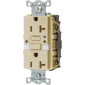 Image for Hubbell® 20 Amp 125 Volt Self-Test GFCI Receptacle With Night-Light (Ivory) from HD Supply