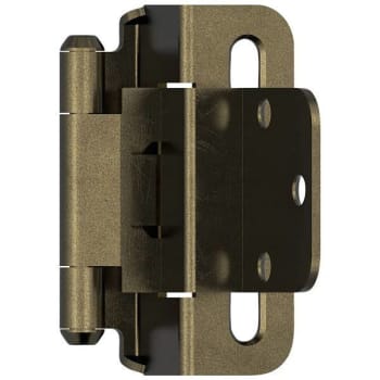Amerock® Cabinet Hinge, Self Closing, Partial Wrap, 3/8" Inset, Packge Of 1 Pair