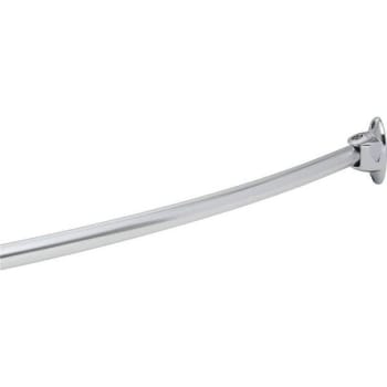 Seasons® 60" Aluminum Curved Shower Rod, Chrome Finish Case Of 6