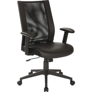 Worksmart Woven Mesh Back Manager's Chair with Angled Nylon Base