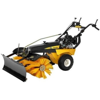 Snowex Gas Powered Rotary Snow Broom With Plow Attachment