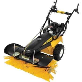 SnowEx Gas Powered Rotary Snow Broom With Plow Attachment