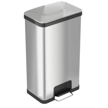 Image for Hls Commercial 18 Gallon Stainless Steel Step Trash Can W/ Airstep Technology (Silver Metallic) from HD Supply