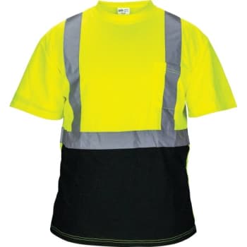 SAS Safety Corp.® ANSI Class 2 Black Bottom T-Shirt, Yellow, Large