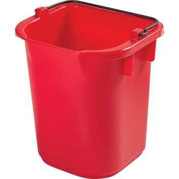 Image for Rubbermaid 5 Quart Heavy-Duty Cleaning Pail (4-Pack) (Red) from HD Supply