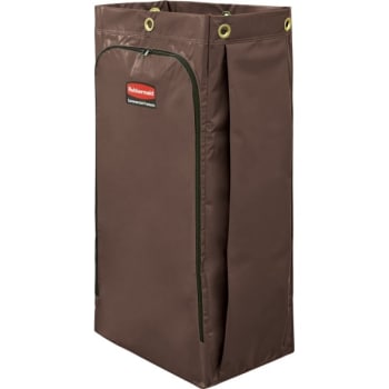 Image for Rubbermaid 34 Gal. Vinyl Janitor Cart Bag (Brown) (4-Pack) from HD Supply