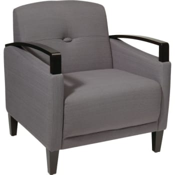 Office Star Products Main Street Woven Charcoal Chair, Weave Fabric, Espresso