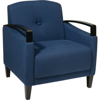 Office Star Products Main Street Woven Indigo Chair, Weave Fabric, Espresso