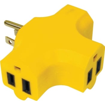 Prime Wire & Cable® 90 Degree 3-Outlet Adapter