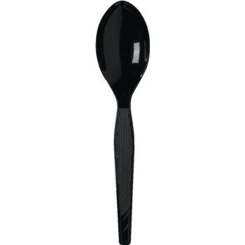 Dixie® Medium Weight Polystyrene Teaspoon, Black, Case Of 1,000